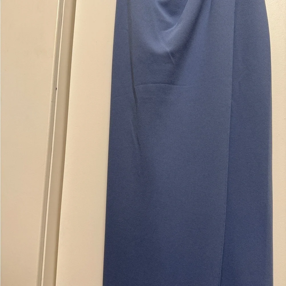 NWT Sachin & Babi Paulina 4-Way Stretch Crepe Gown –Slate Blue Slate Blue Size 6 - Picture 6 of 13